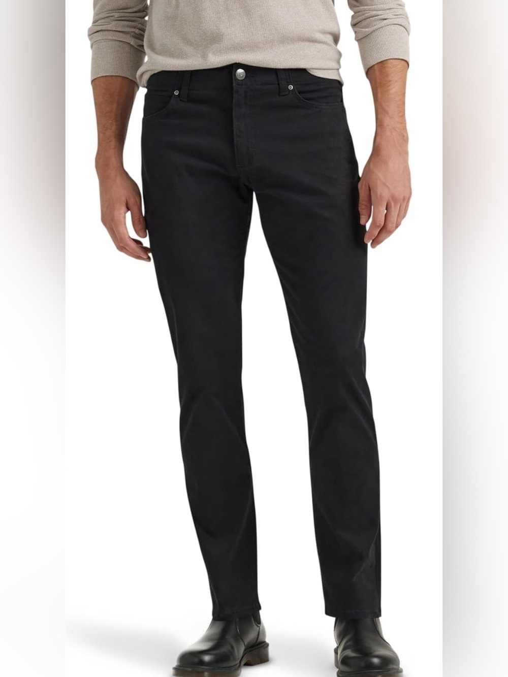 Lees Men's Black Straight-Fit Jeans